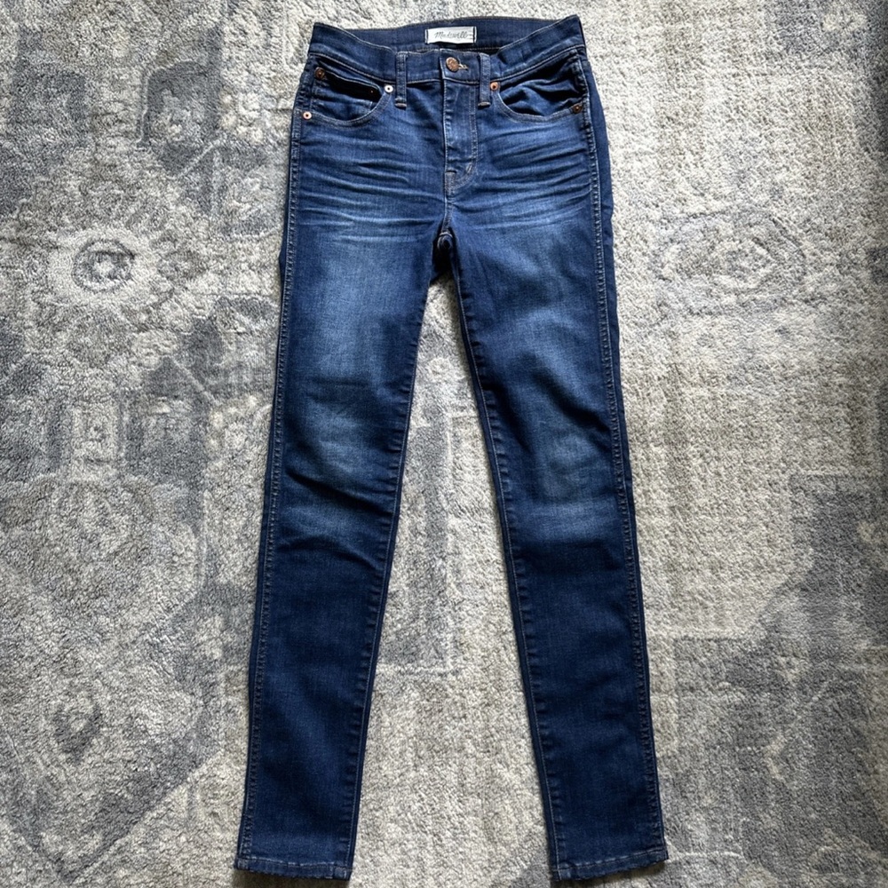 Madewell Womens Jeans Blue Size 24 9" High Rise Skinny Denim Cotton Blend